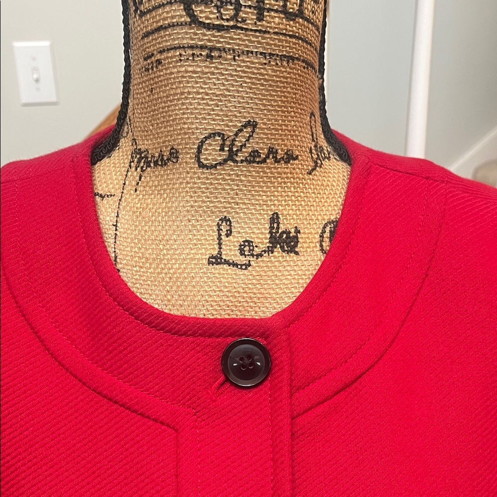 EUC Banana Republic Red Women's Trench Coat (M) - Picture 7 of 14